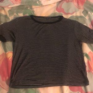 Black and white striped top brandy Melville